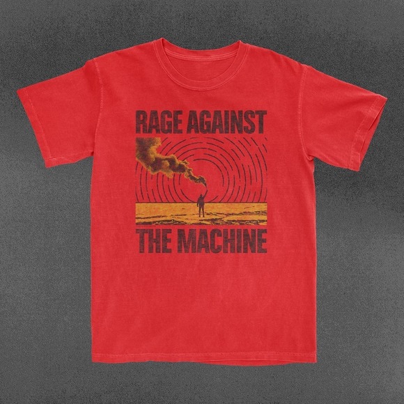 Gildan Tops - Smoke Signal T-Shirt, Rage Against The Machine Shirt